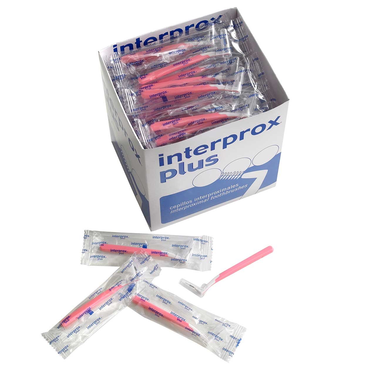 Interprox Plus interdental brushes, box of 100 units (nano pink)