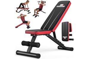 NICEPEOPLE Basic Weight Bench for Home Gym, 8 Backrests Adjustable Bench with 660LBS Weight Capacity for Chest Shoulders Arms Muscles, Foldable and Compact for Small Space Apartment Room
