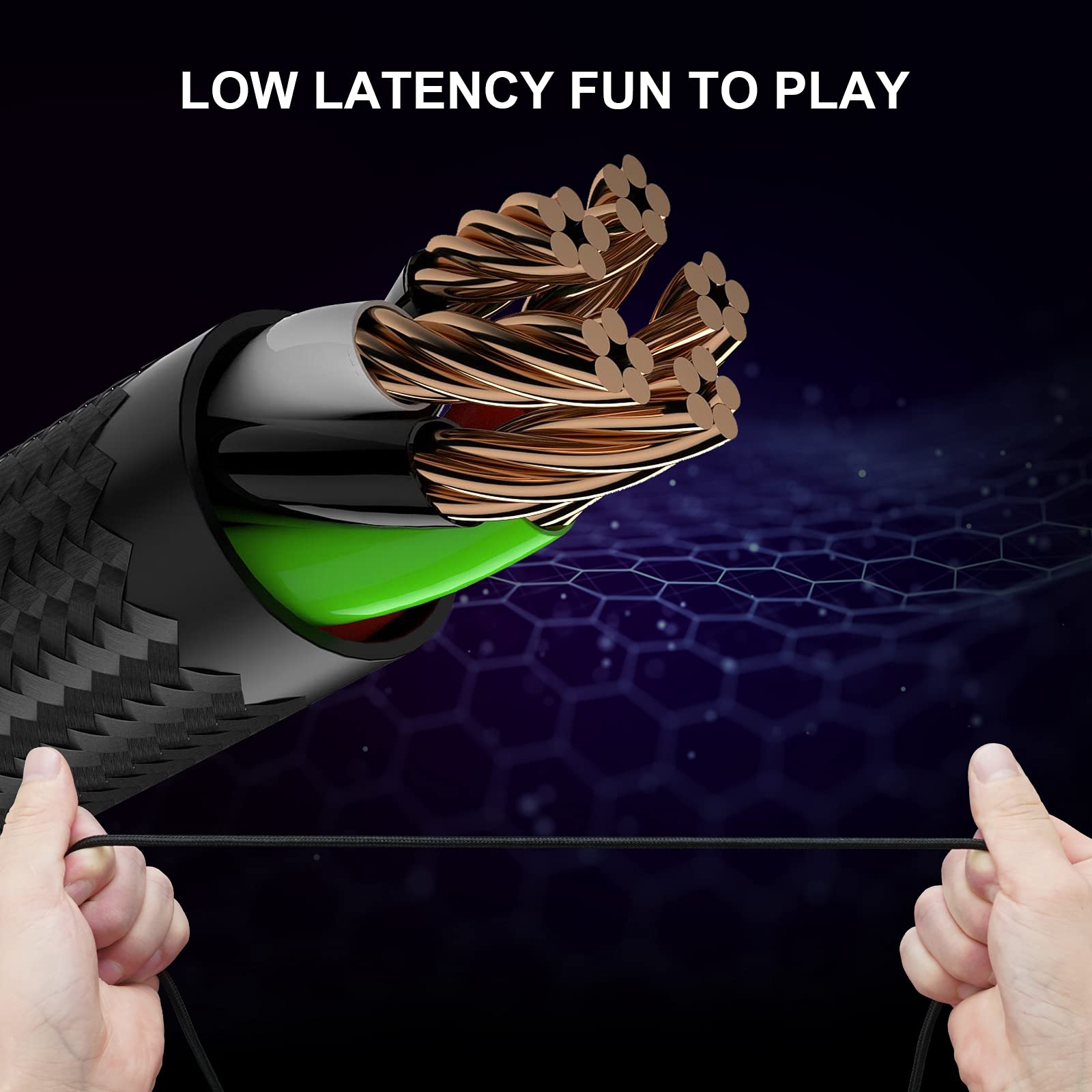 Jeecoo J50 Stereo Gaming Headset with Clear Microphone, Folding Gaming Headphones Lightweight Portable Compatible for PS4 PS5 Xbox One PC & Laptop Computer