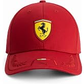 PUMA Scuderia Ferrari F1 Italian Stripe Hat - Red- One Size Fits Most | 6 panel logo Hat, Scudetto shield on front, PUMA logo, Officially licensed