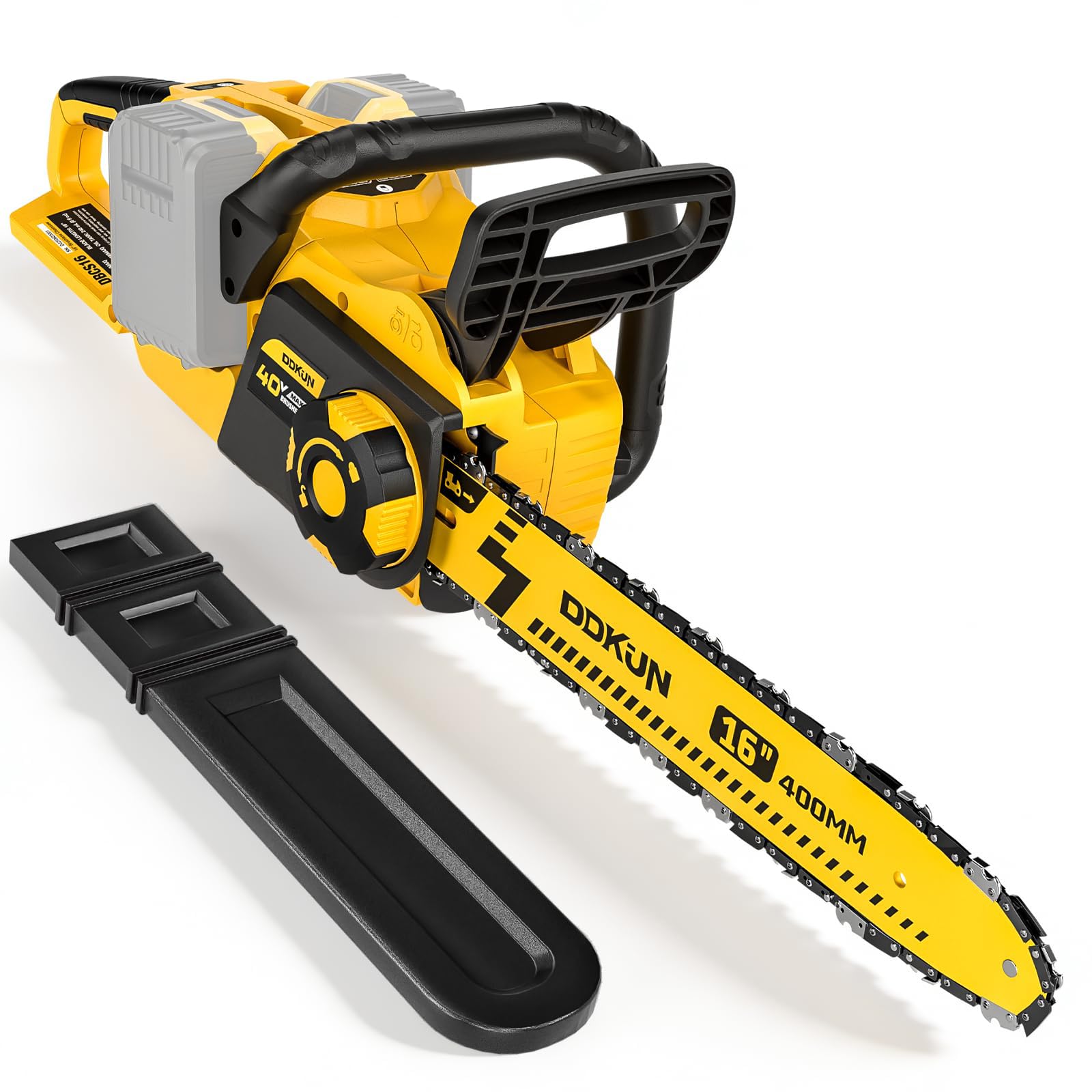 Photo 1 of DDKUN 16-Inch Brushless Chainsaw, 40V (2 x 20V MAX) Cordless Brushless Chainsaw For DeWALT 20V Battery,Ideal for Wood/Tree Cutting, Pruning,(Tool Only)
