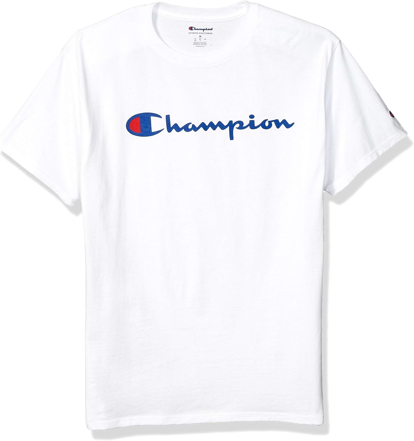 Champion Men's Classic Jersey Script T-Shirt at  Men’s Clothing store