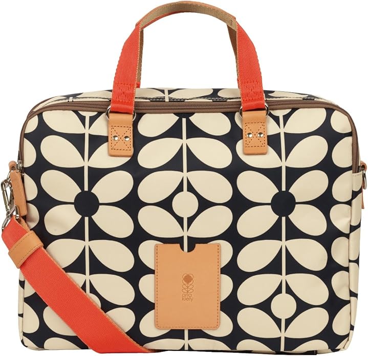 Orla Kiely Womens Work Bag Messenger Bag Multicolour (Charcoal Blue