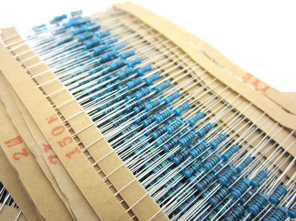DollaTek 30 Values 750 pcs Resistor Kit (10 Ohm - 1M Ohm / 25pcs) 1/4W Metal Film Resistors Assortment - Image 4