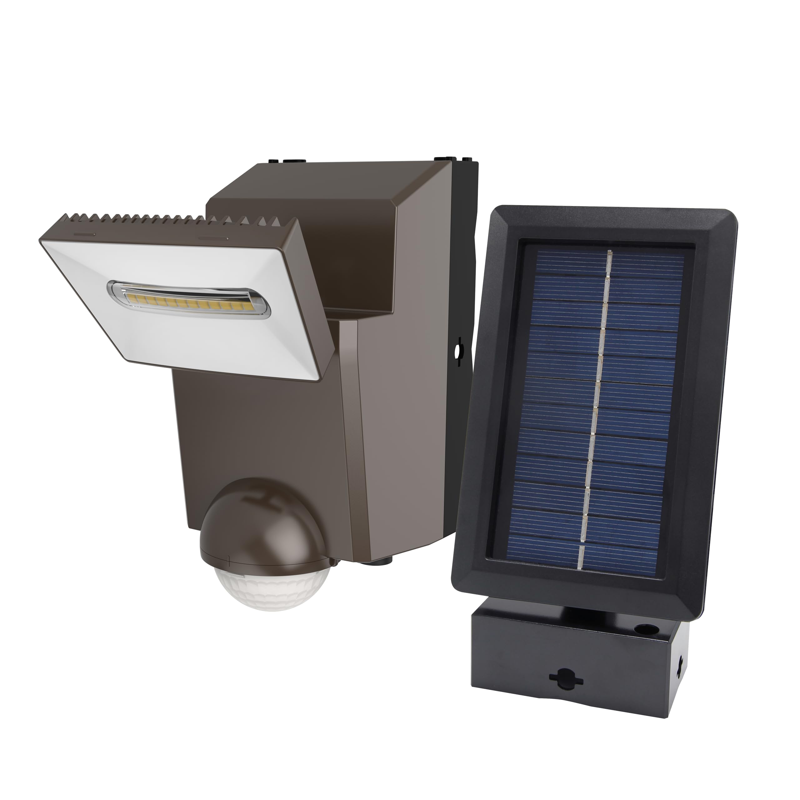 Bronze IQ PIR Solar Powered Security Light - Outdoor Security Wall Light - Exterior Solar Powered PIR Motion Sensor - 700 Lumen LED Floodlight (Single), LS1870-BZ