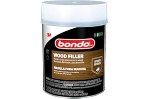 3M Bondo Wood Filler – 30 fl oz, High-Performance Two-Part Formula for Interior and Exterior Wood Repairs, Fast-Curing, Paintable, Stainable
