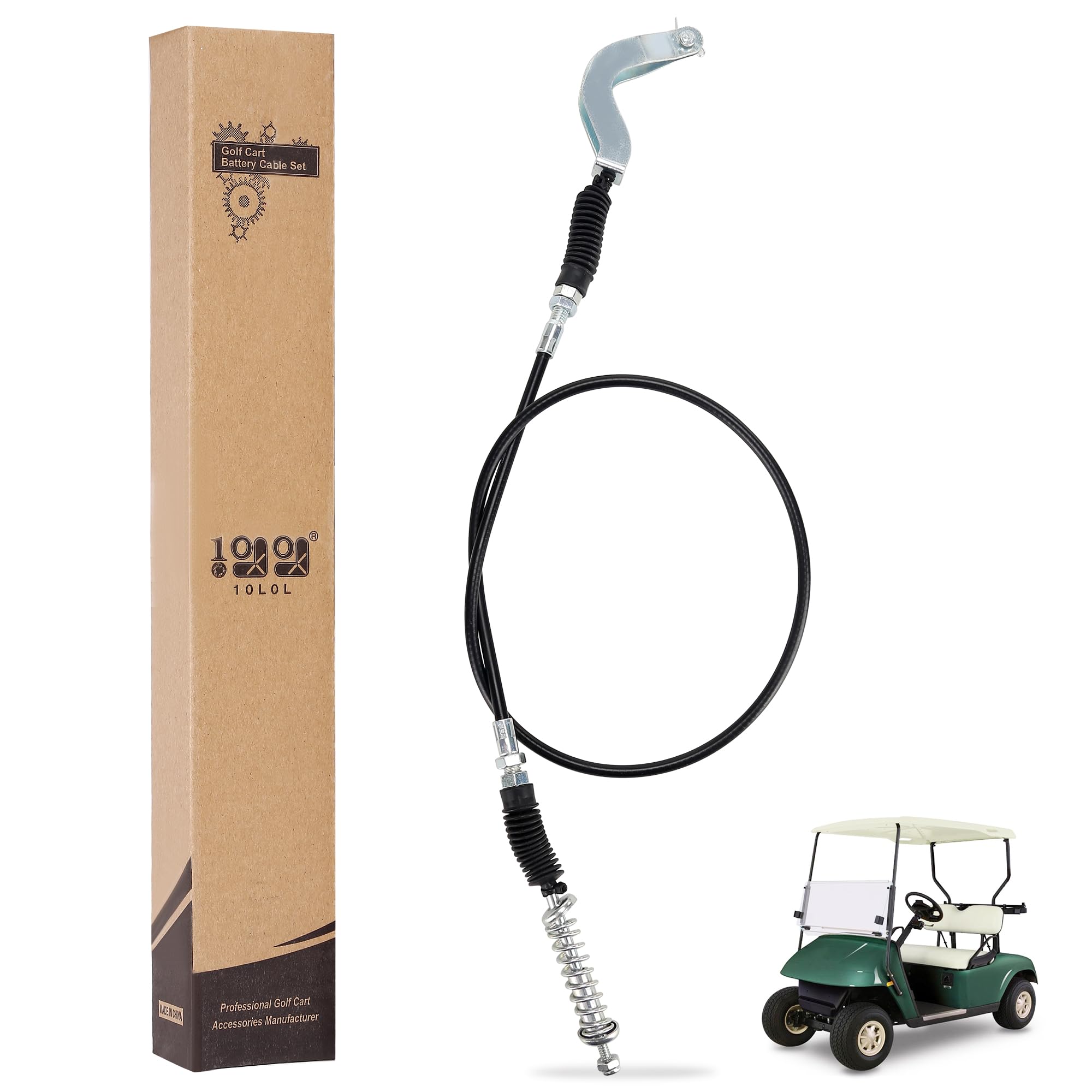 Photo 1 of 10L0L Golf Cart Forward & Reverse Shift Cable Assembly for EZGO Gas 1991-2001 4-Cycle TXT, Medalist, Marathon, Workhorse 800, OEM 25691G01 (40" Long)
