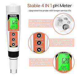 YINMIK PH Meter, Digital 4 in 1 PH EC TDS Temp