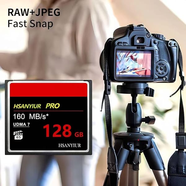 HSANYIUR 128GB UDMA SPEED UP TO 160MB/S,ORIGINAL CF CARD CAMERA MEMORY CARD