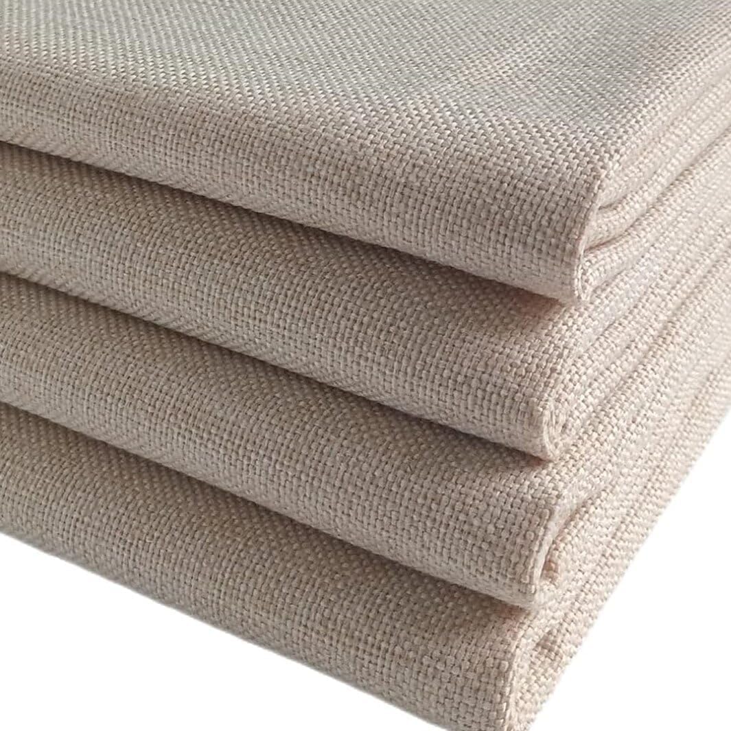 Photo 1 of TinaKim Canvas Upholstery Fabric, Faux Linen Type Cloth Material,for Couch Chair Seat Repair (Beige 3, 2 Yard (57x 72 inch))