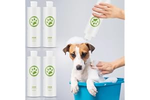 Teenyyou 4 Pack 16 oz Pet Shampoo Dilution Bottles Specialties Mixing Bottle with Caps for Dog Shampoo Easy to See Measurements for Professional Dog Grooming Shampoo Conditioner Lotion