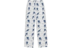 FLildon Pajama Pants 6-14 Years Elastic Waist Ice Hockey Player Lounge Pajama Pants