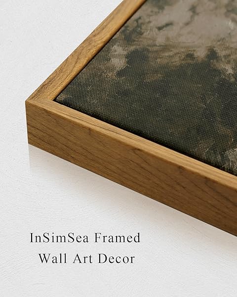 INSIMSEA SQUARE FRAMED CANVAS WALL ART, SCENERY FIELD HOME DECOR, VINTAGE MEADOW FLOWERS WALL ART PRINTS, RETRO NATURE FLORAL WALL DECOR FOR LIVING ROOM BEDROOM HOME BATHROOM 24″X24″