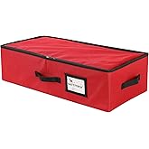 Sattiyrch Christmas Ornament Storage Box,Box Contributes Slots for 64 Holiday Ornaments 3-Inch Underbed Storage
