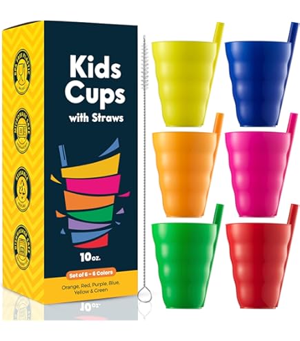 Amazon.com | Arrow Plastic Sip-A-Tumbler/Cup with build in straw, 22 Oz/  650 mL, Assorted: Tumblers & Water Glasses