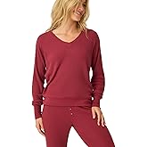 P.J. Salvage Women's Textured Essentials Long Sleeve Top, Port, Large