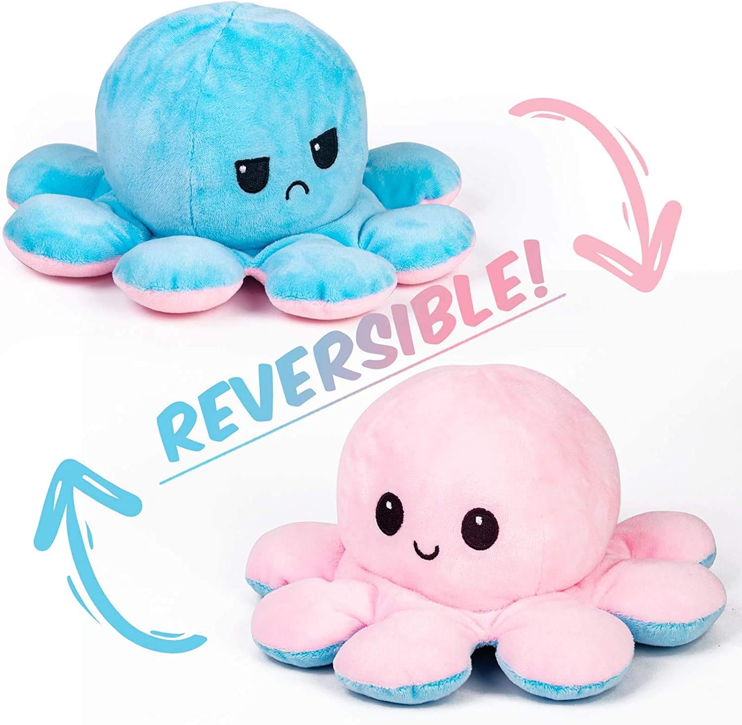 Reversible Octopus Plush Soft Toy Cute Double Sided Flip Octopus Pillow Stuffed Animals Doll Creative Toy Valentine S Day Gifts For Kids Friends Pink Blue Small Animals Amazon Canada