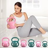 RUNWE 3 Handle Kettlebells Weight - Weight for Women Options 5, 10, 15 and 20 LB for Russian Twists AB Exercise, Weightlifting and Core Fitness Exercise Home Gym [Single in Sold]