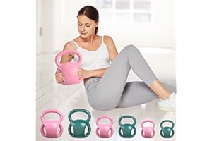 RUNWE 3 Handle Kettlebells Weight - Weight for Women Options 5, 10, 15 and 20 LB for Russian Twists AB Exercise, Weightlifting and Core Fitness Exercise Home Gym [Single in Sold]