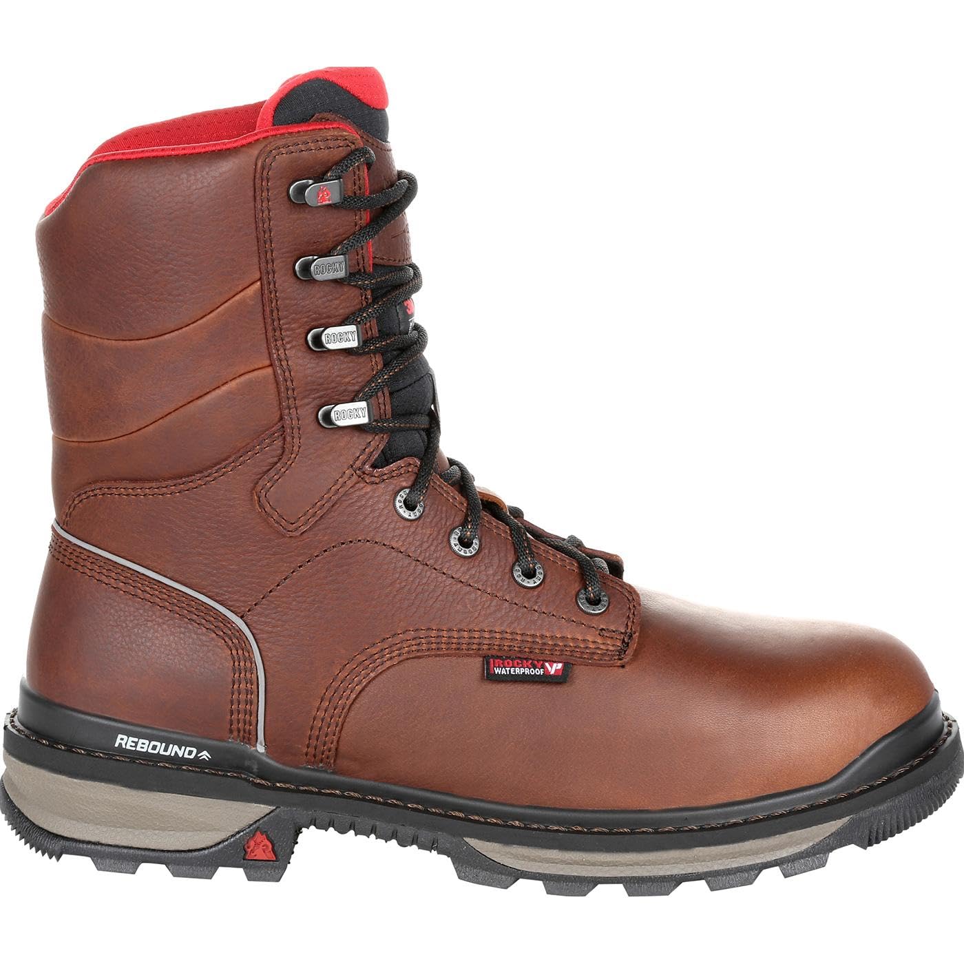 ROCKY Rams Horn Composite Toe Waterproof 800G Insulated Work Boot, Dark Brown, Size 15(W)