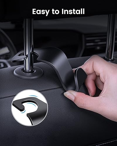 Ouzorp Pack Car Seat Headrest Hooks, Hook Hanger Storage