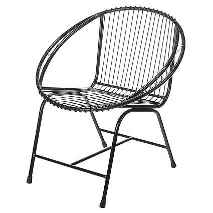Amazon Com Joseph Allen Veranda Metal Wire Chair Black