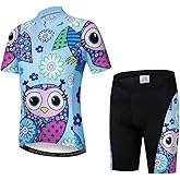 Cycling Jersey Shorts Set Padded Suit Kid's Bicycle Tops Shirt Mountain Bike Riding