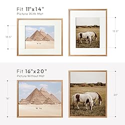 16x20 Picture Frame, Solid Oak 16x20 Picture Frame