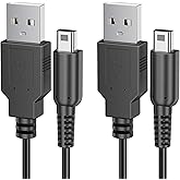 2PCS USB Charger Cable for Nintendo New 3DS XL/3DS, 3DS XL/3DS, New 2DS XL/2DS, 2DS XL/2DS/ DSi/DSi XL, 3.9ft OEM Original Re