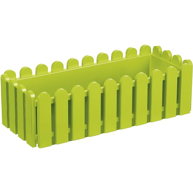EMSA 506416 Blumenkasten LANDHAUS, UV-beständig, frostfest, Made in Germany, Grün, 47 x 20 x 16 cm
