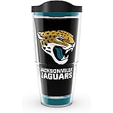 Tervis Made in USA Double Walled NFL Jacksonville Jaguars Insulated Tumbler Cup Keeps Drinks Cold & Hot, 24oz, Touchdown