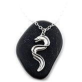 Moray Eel Sterling Silver Charm Necklace – 18" Chain, Ocean-Inspired Jewelry, Unique Statement Pendant for Marine Life Lovers