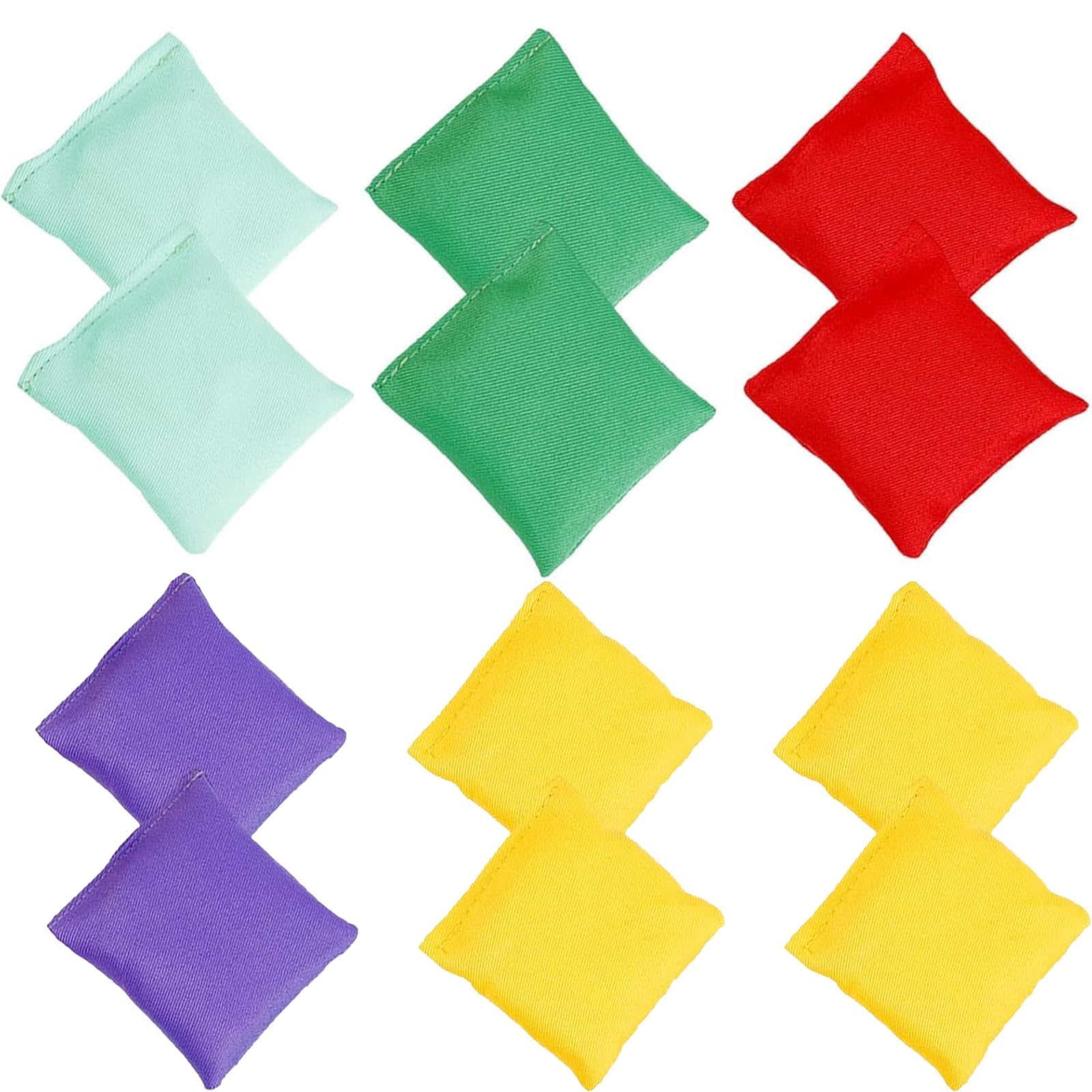 12 Pcs Bean Bags Kids Throwing, 5cm Throwing Bean Bags, Colorful and Easy to Carry Small Bean Bags for Throwing, for Party Entertainment and Stress Relief
