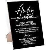 Audio Guest Book Sign, Minimalist Wooden Sign With Stand, Wedding Reception Signs, Party Supplies, Bridal Shower Centerpieces, Engagement Party Decorations, Sign Our Guest Book Signs For Wedding-4