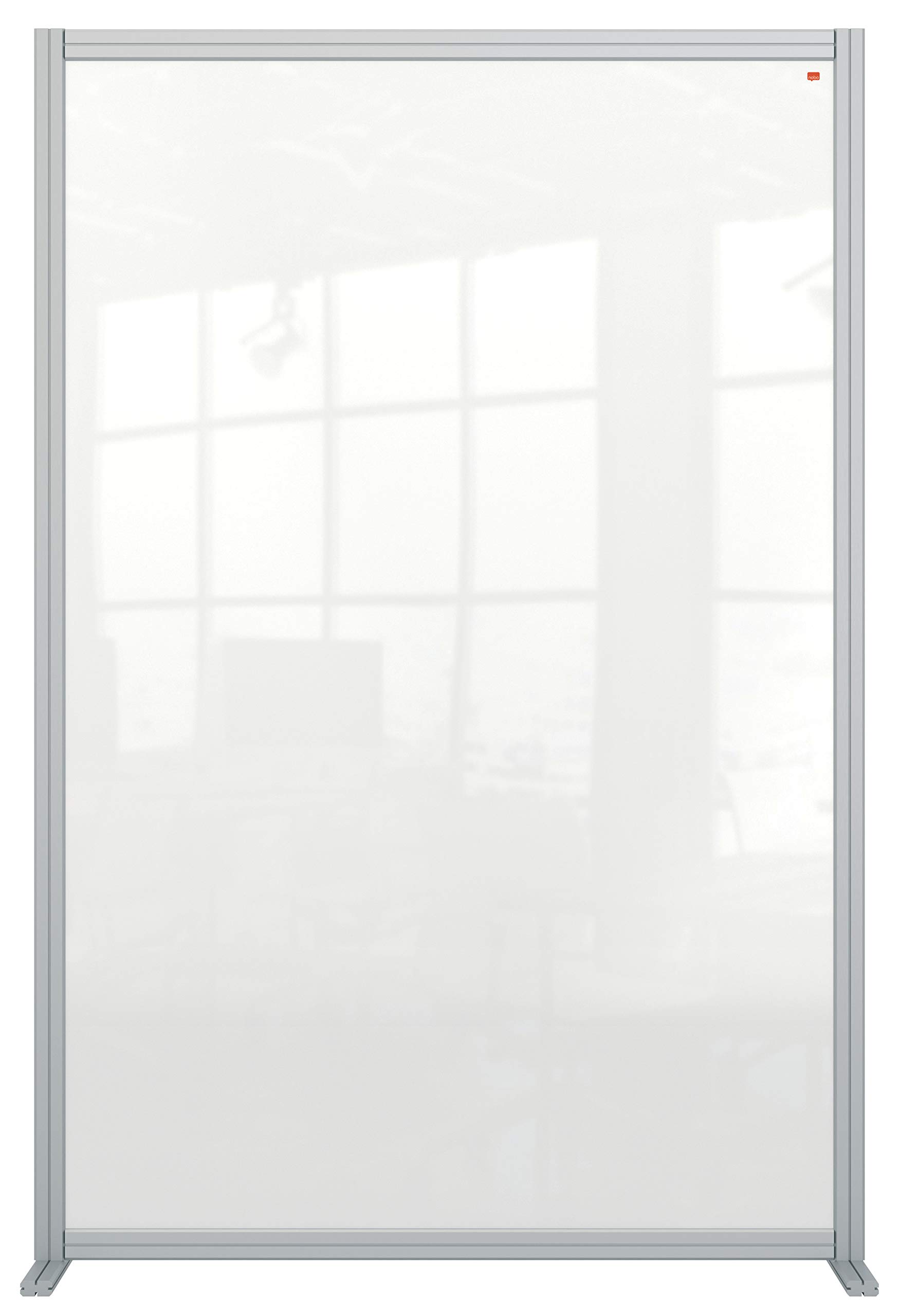 Nobo Acrylic Room Divider, 1.8 m High, Modular Screen, Premium Plus, 1200 x 1800 mm, Clear, 1915515