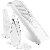 Mandoline Food Slicer B&ouml;rner V3 (Starter Set) by Reston Lloyd &bull; V-Slicer with Blade Storage &amp; Safety Food Holder &bull; Made in Germany &bull; Fruit &amp; Vegetable Chopper &bull; Multiple Settings: White