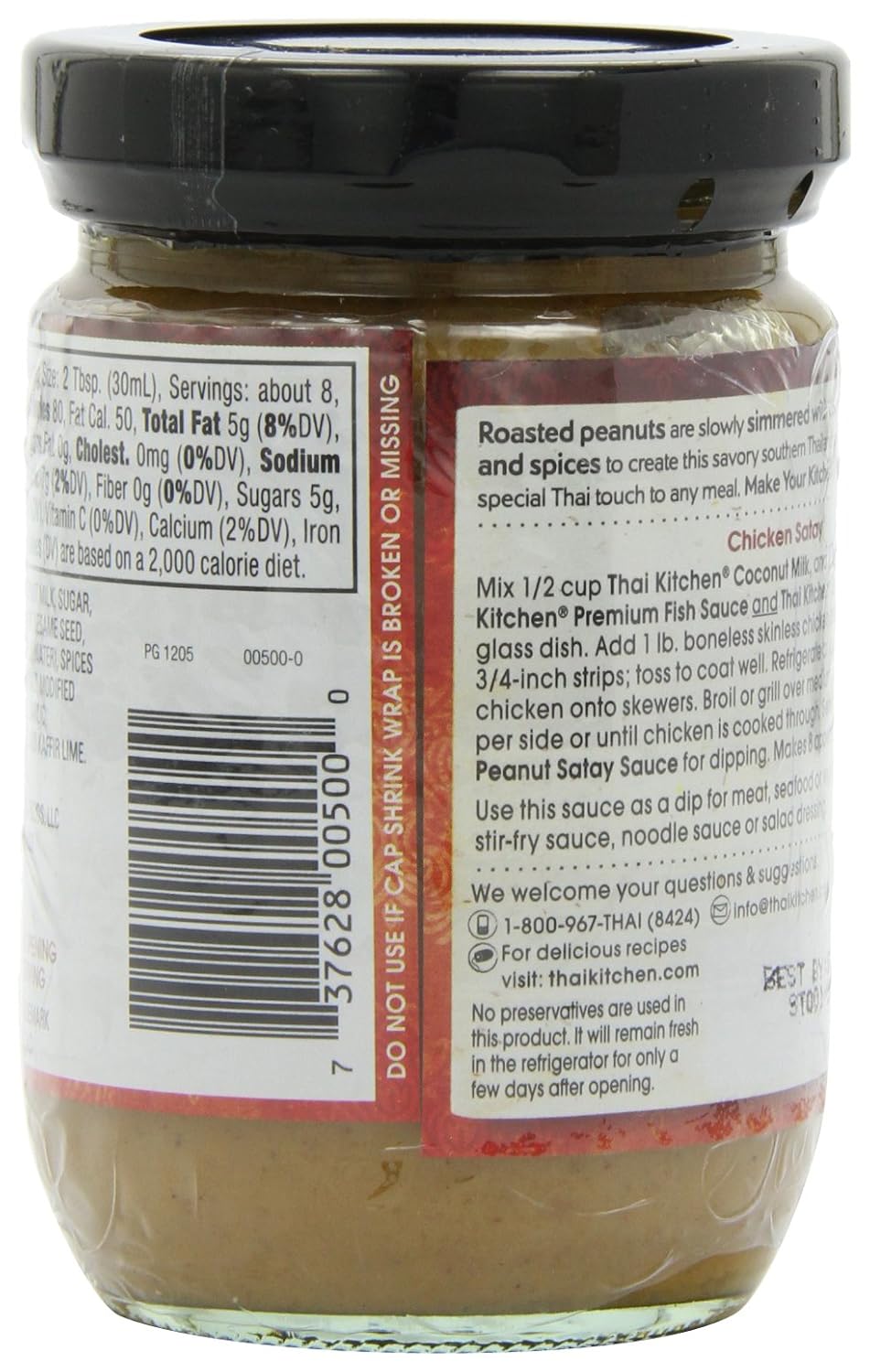 thai kitchen peanut sauce nutrition facts