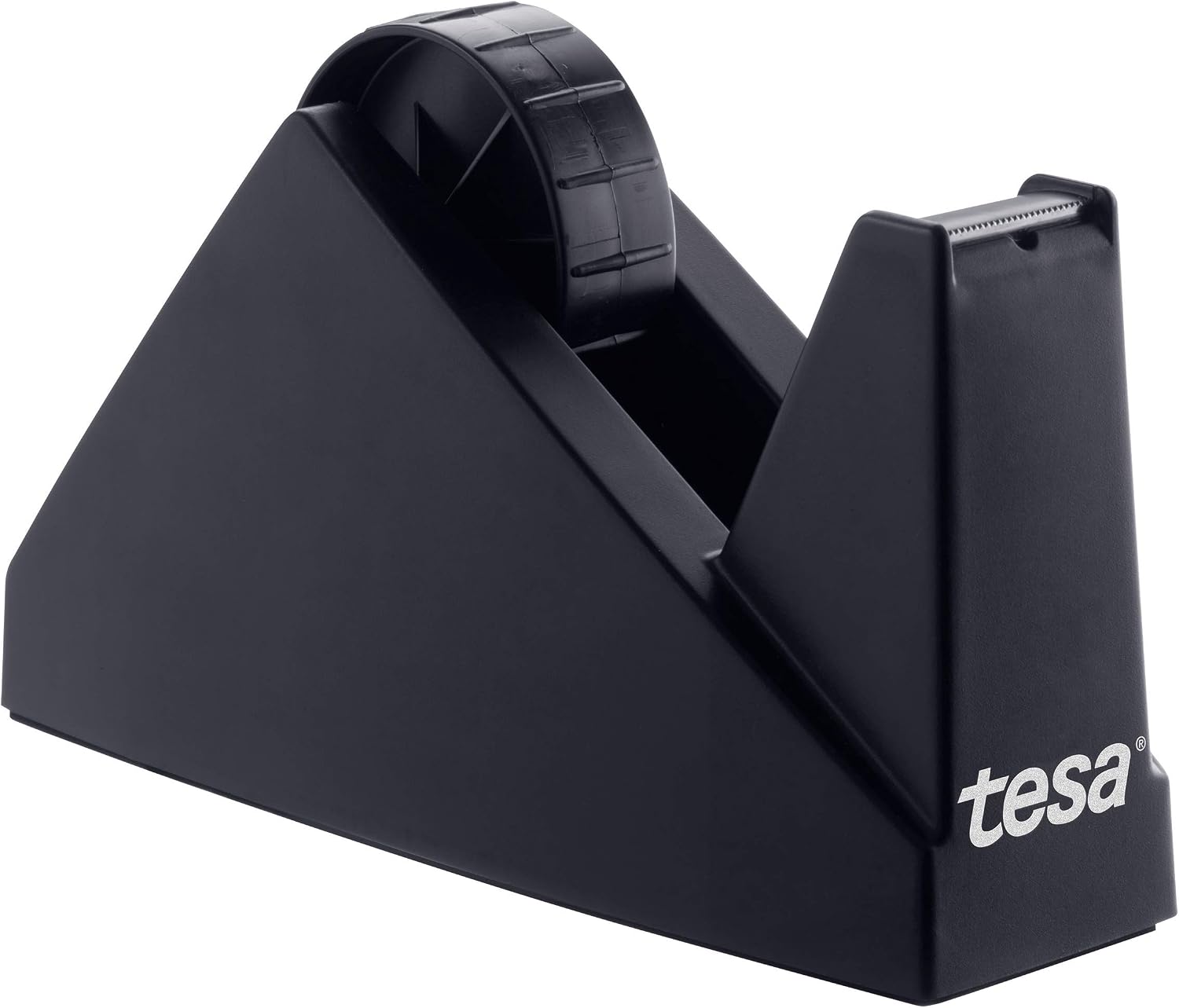 tesa Easy Cut Economy Table Top Tape Dispenser, Office Dispenser Large Adhesive Rolls, Anti-Slip Technology