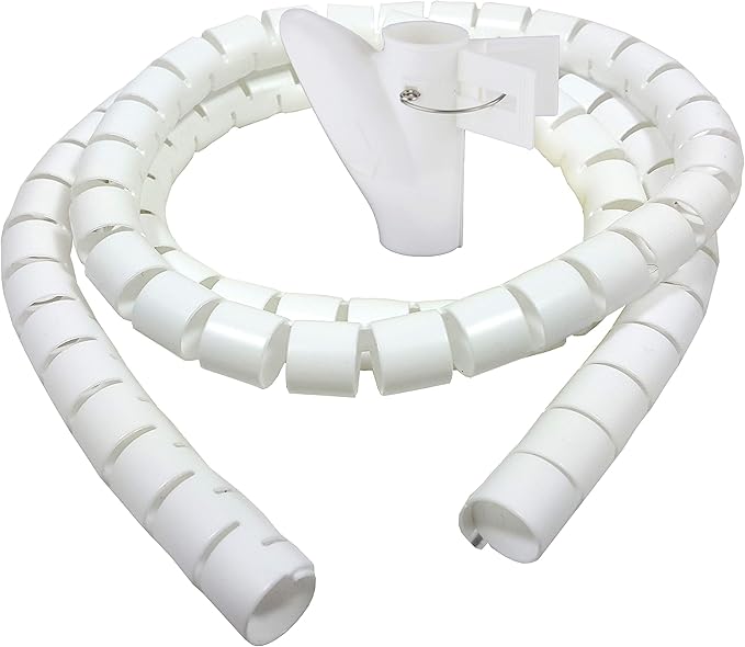 Bambelaa! Cable Tidy Tube Flexible Plastic 1.5 m Length Cable Management Sleeve 20 mm Diameter
