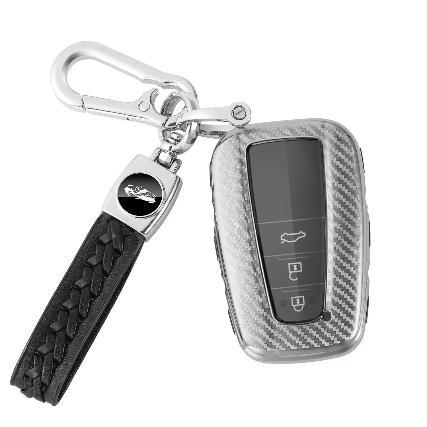 Autobm for Toyota key fob case Carbon fiber texture Key Fob Protection