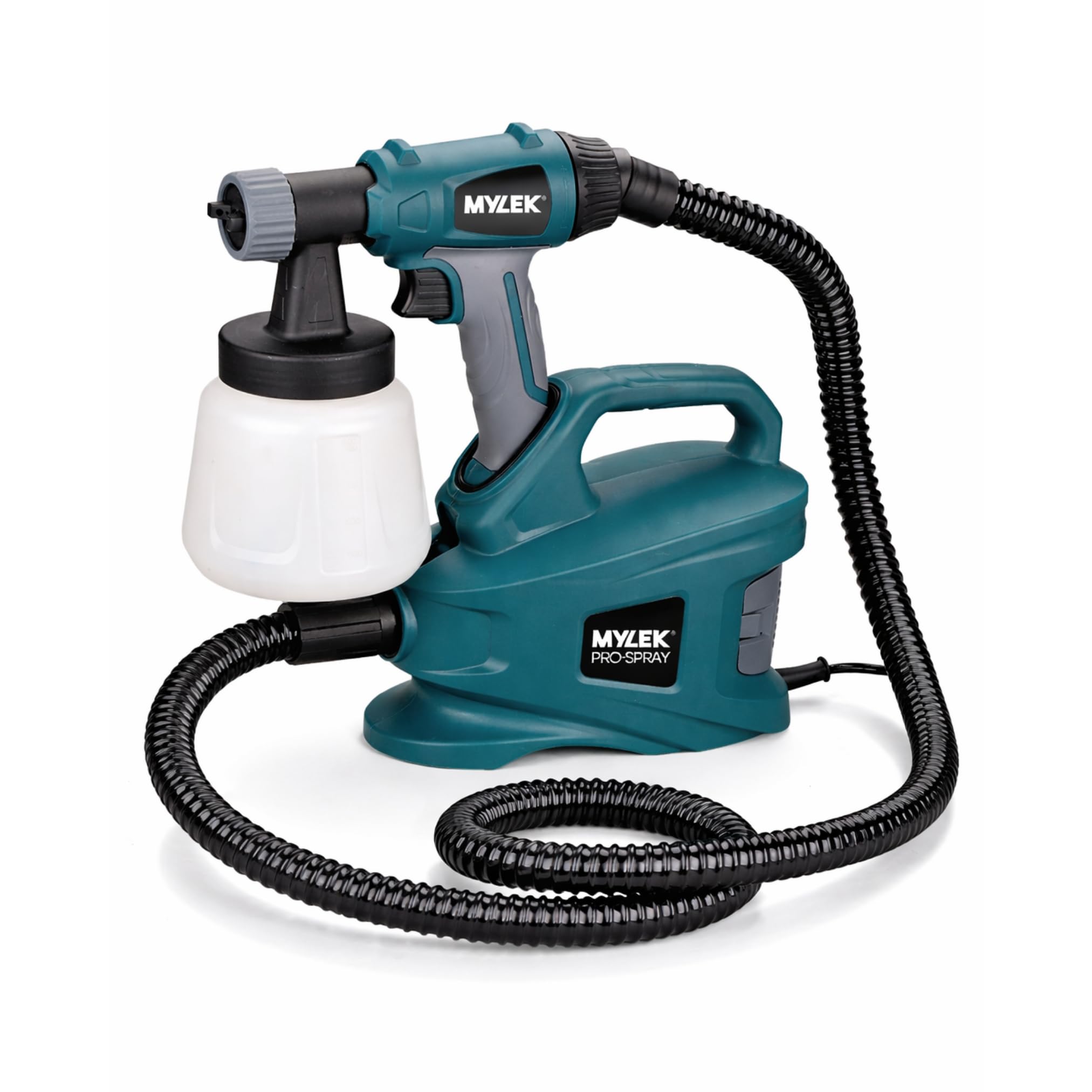 MYLEK MYPS700 PRO-Spray 700W Electric Sprayer Gun Kit-2 Paint Cups, Shoulder Strap, 2 Air Filters, Cleaning Pin & 1.8m Hose-Creates a Non-Drip, Fine Mist for Perfect, Professional Coverage, Green