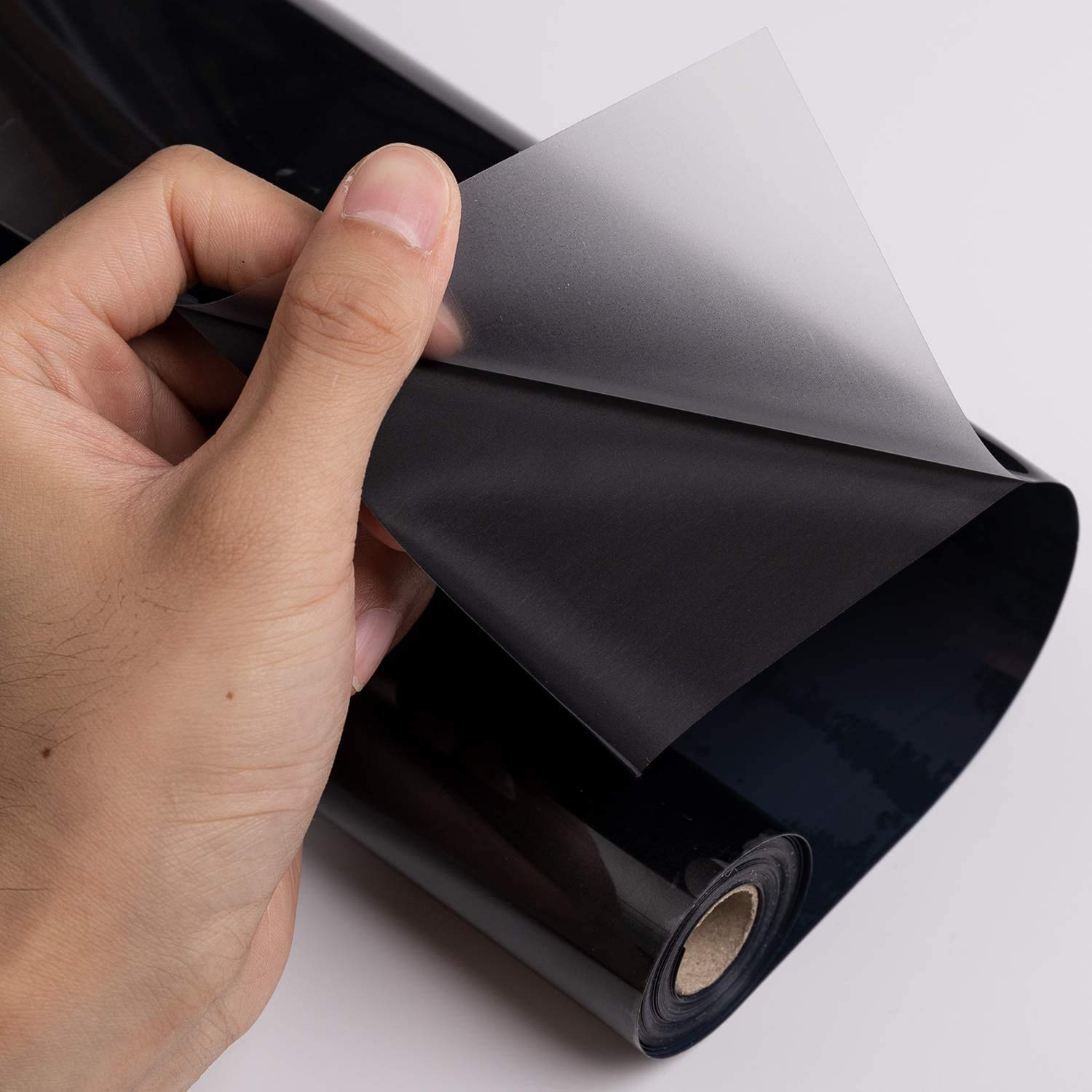 HIKENRI Black Heat Transfer Vinyl Bundle 12" x 10 ft Rolls,HTV Vinyl for Silhouette Cameo Easy to Cut & Weed,DIY Heat Press Design for T-Shirt,Clothes,Hats and Other Textiles - Image 5