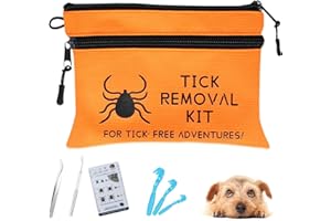 Tick Remover Tool Kit, Pet Care Kit for Cats, Dogs and Pets Easy to Carry Camping Hiking Home Outdoor Truck Vehicle Car Fishi