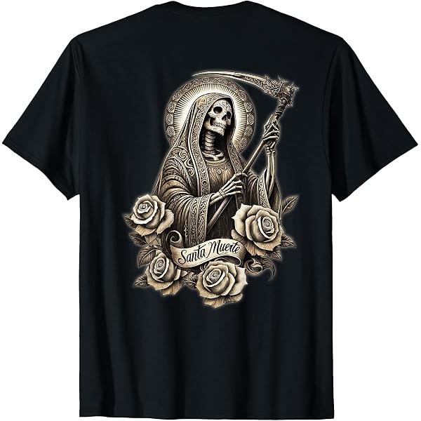 Amazon.com: Santa Muerte T-Shirt : Clothing, Shoes & Jewelry
