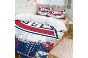Duvet Cover Set 3 Pieces 86"x70" Montreal with 2 Pillowcases Bedroom Decor Bed Themed Soft Bedding Set
