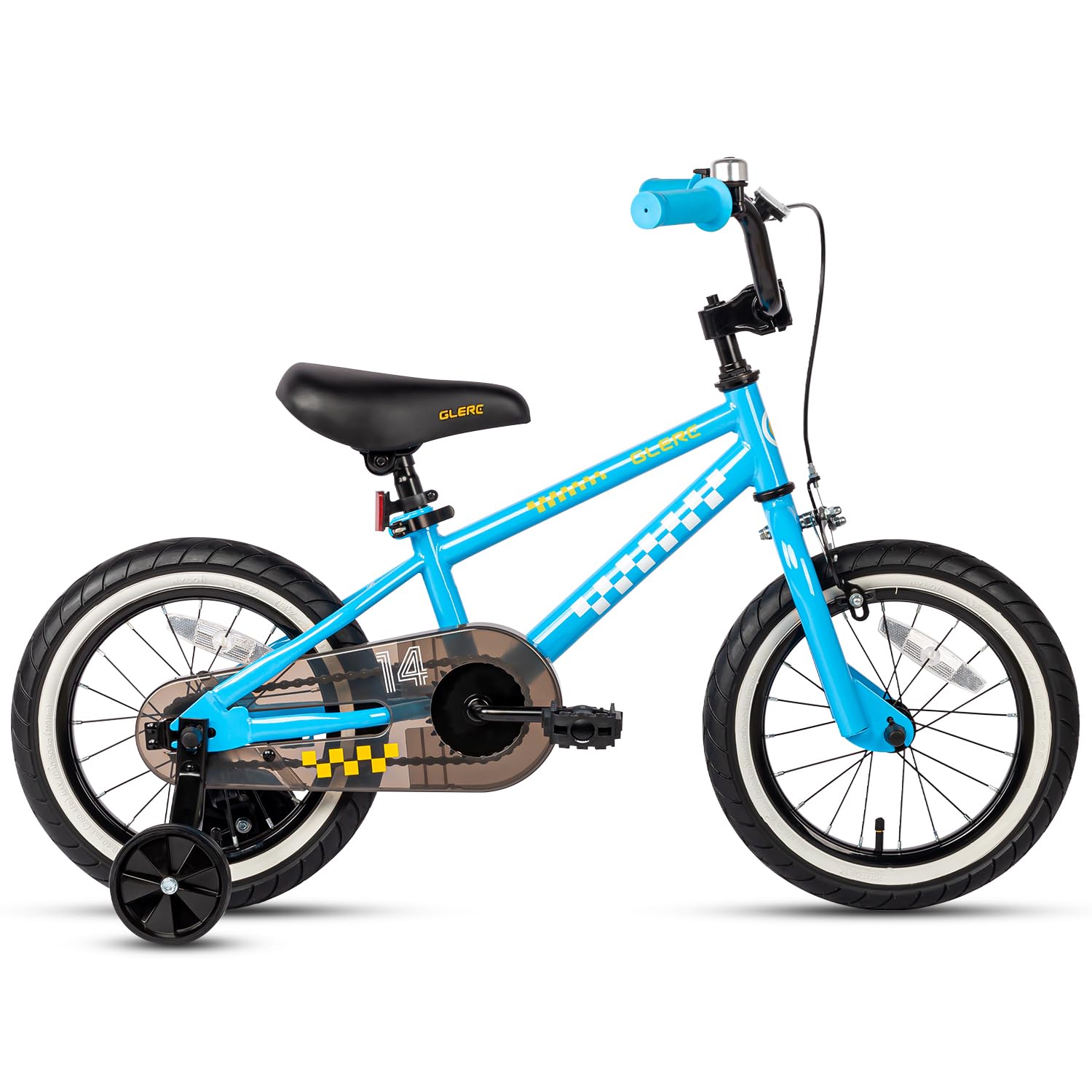 Glerc NuNu 12 14 16 Inch Kids Bike BMX Style for 2-8 Years Old Boys Girls, Toddler Bicycles with Training Wheels & Coaster Brake, Multiple Colors