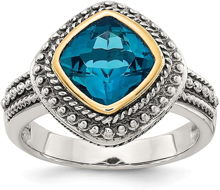 Sterling Silver Two Tone Silver And Gold Plated Sterling Silver w