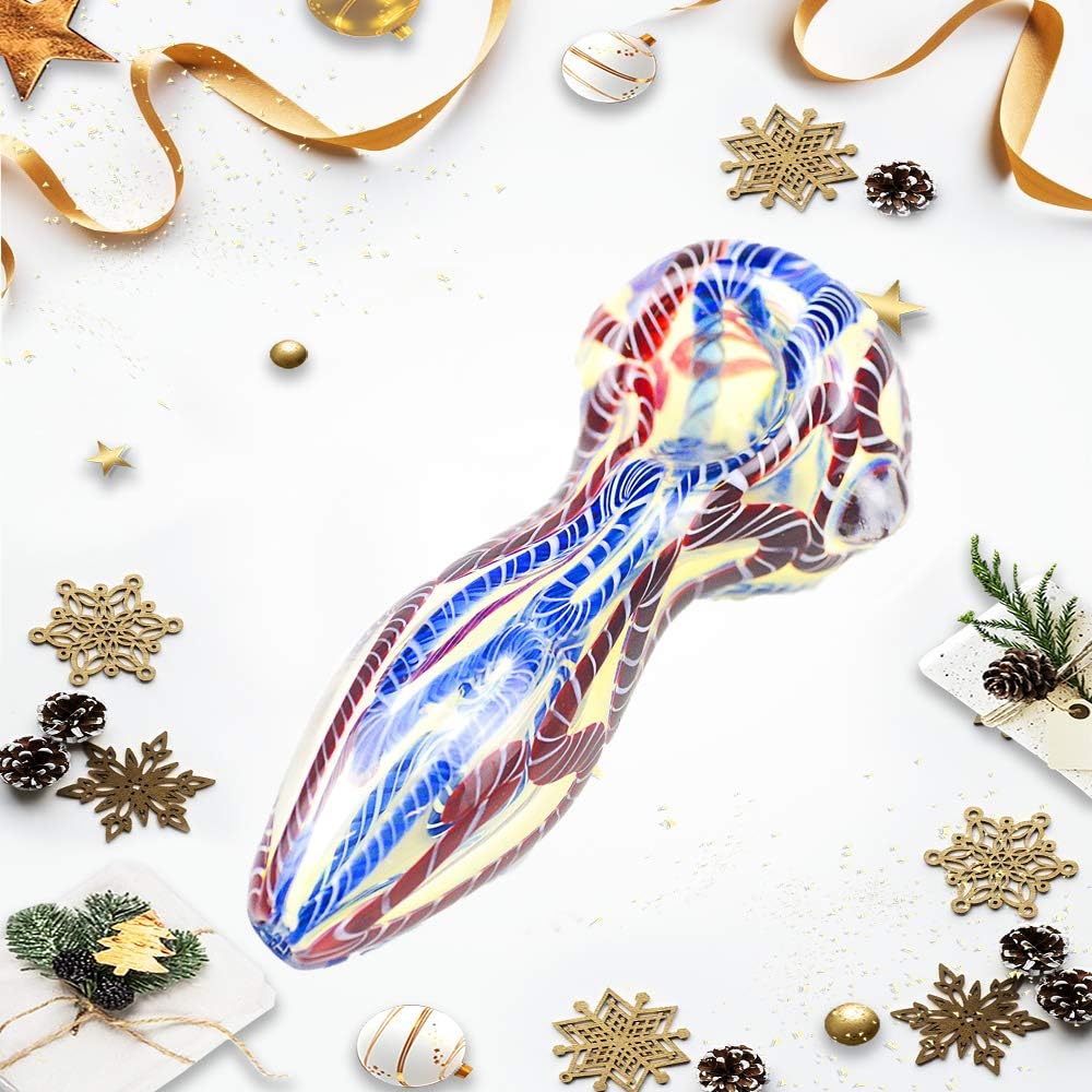 LONGHUA Unique Classic Stained Striped Heat Glass Tube (Great Air Flow)