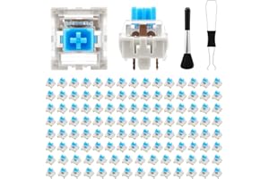 120Pcs Mechanical Keyboard Blue Switch, 3 Pin Keyboard Tactile Switch Replacement, Switches, Clicky, Tactile, LED Compatible,