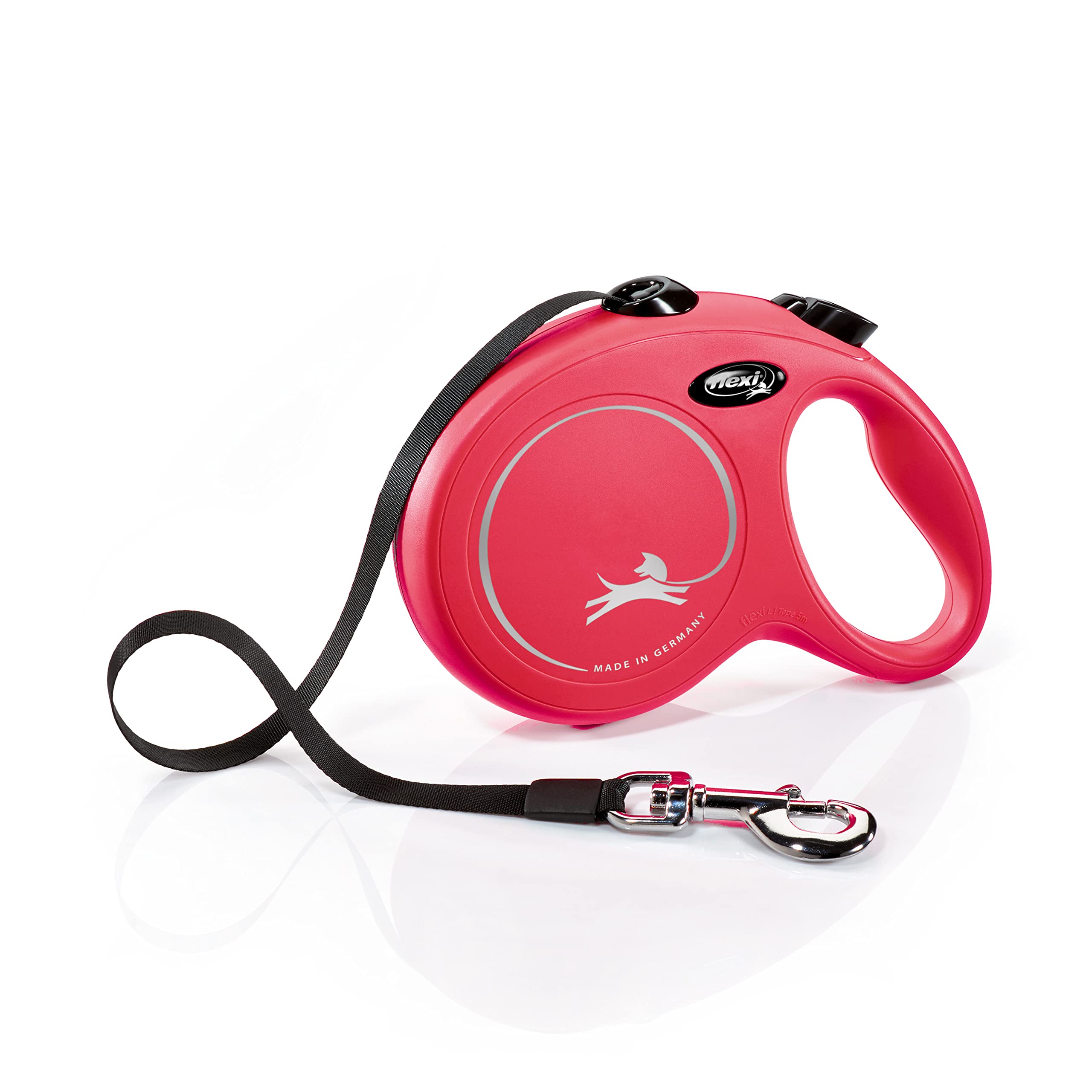 flexi Classic L Tape 8 m red, retractable leash for dogs up to 50 kg